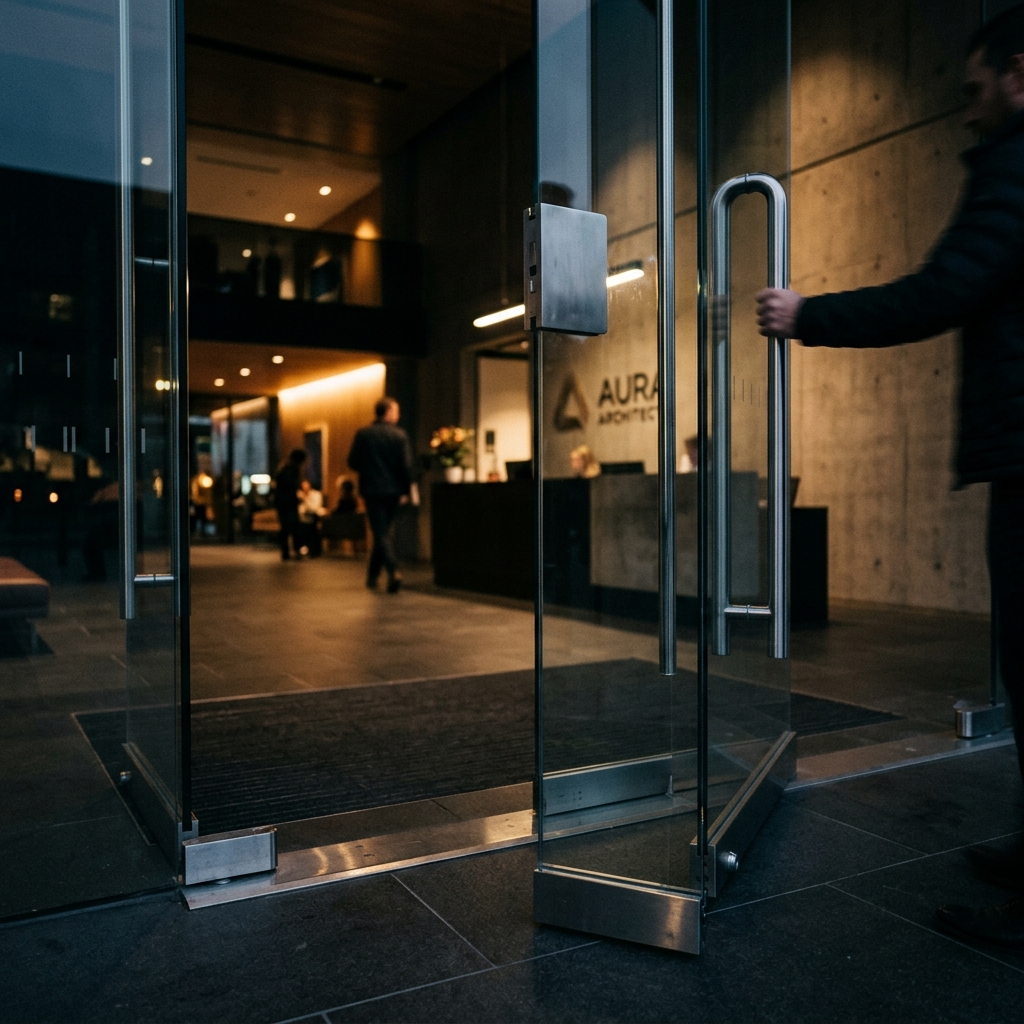 Floor Spring Door — Premium office entry system