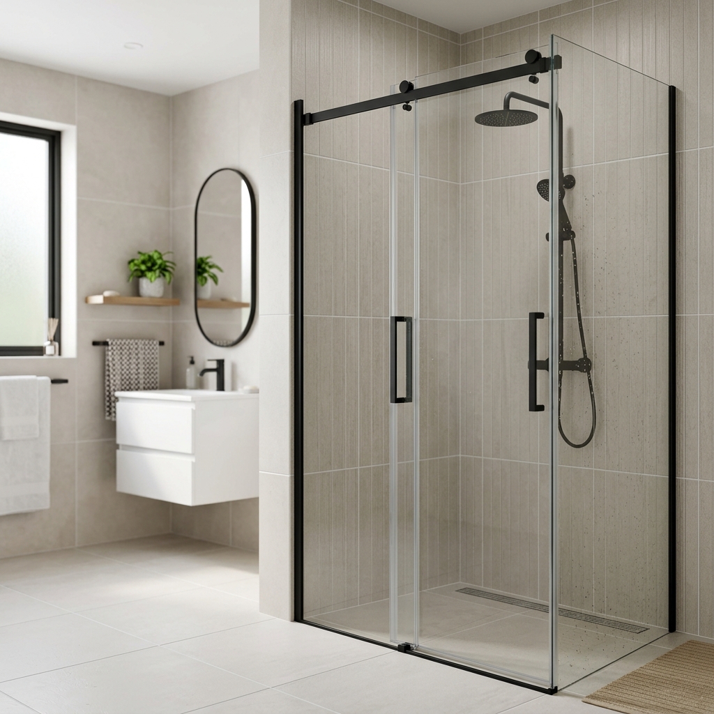 Semi-Frameless Sliding Glass Shower Cabin